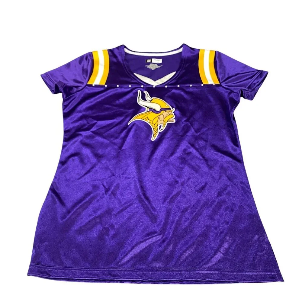 Minnesota Vikings Shirt Womens Medium Purple NFL Team‎ Apparel Football Sports